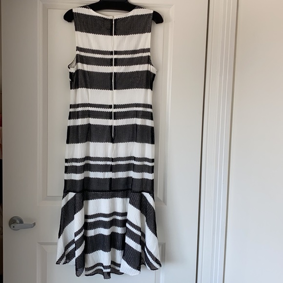 Adrianna Papell Striped Kang Trumpet Dress - Picture 9 of 9